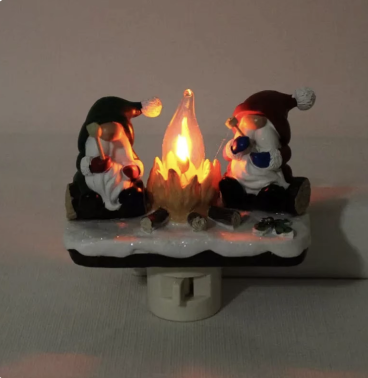 Christmas Gnomes flickering night light