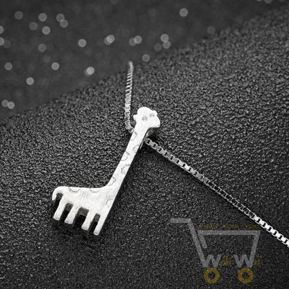 925 Sterling silver Giraffe Necklace - WikiWii