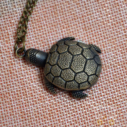 Bronze Turtle  Watch Necklace - WikiWii