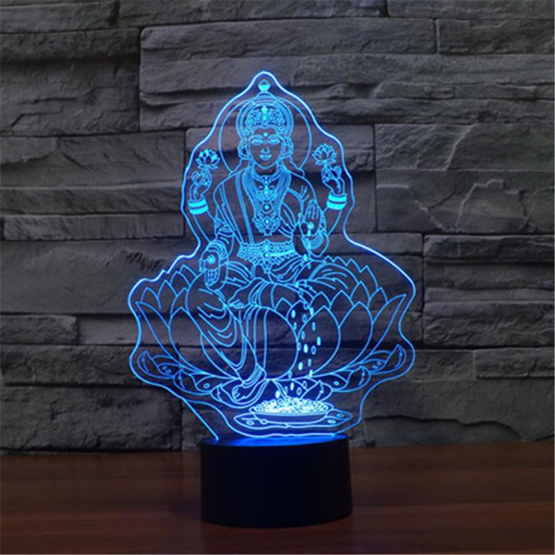 Buddha 7 Color Changing Table Lamp - WikiWii