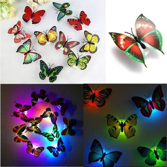 Butterfly LED Night Lights Wall Lamp ( 5 pieces ) - WikiWii