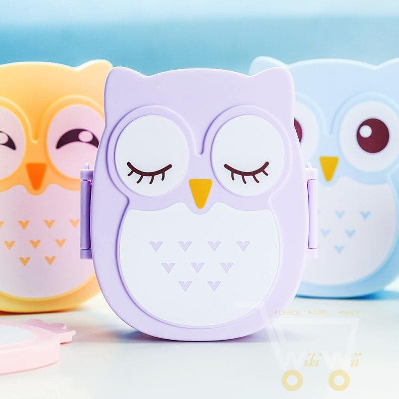 Cartoon Cute Owl Lunch meal box - WikiWii