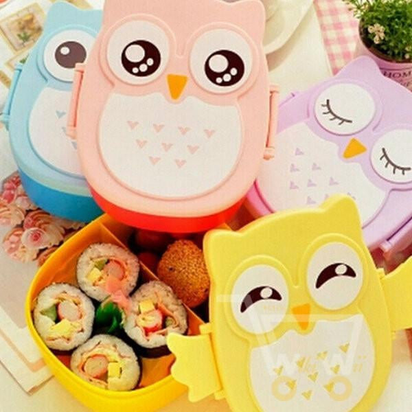 Cartoon Cute Owl Lunch meal box - WikiWii