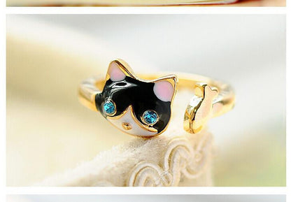 Cat and Fish Asymmetry Alloy Rings - WikiWii