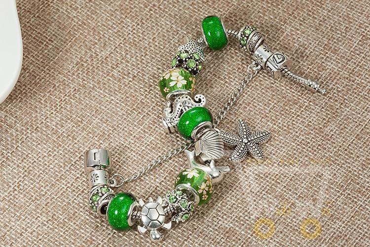 Charm Crystal Bracelet Starfish / dolphin / turtle / seahorse - WikiWii