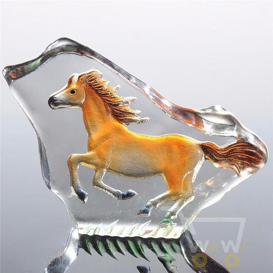 Clear Glass Crystal Horse - WikiWii