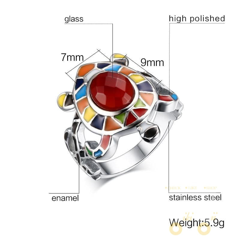 Colourful Turtle Ring - WikiWii