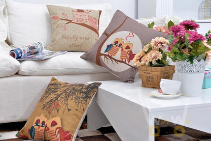 cotton Owl pillow cover Home Car Sofa - WikiWii