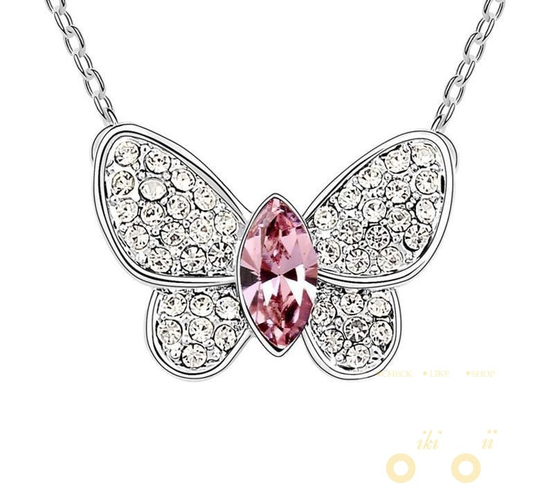 Crystal butterfly pendant - WikiWii