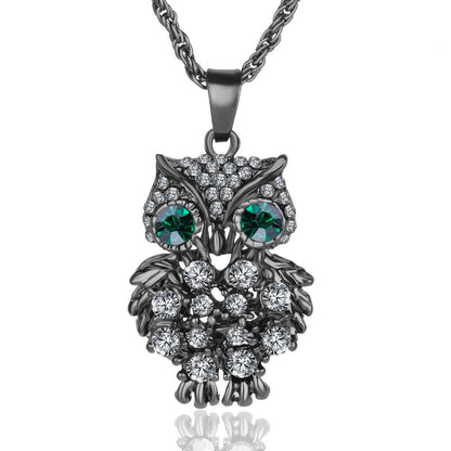 Crystal Charms Owl Necklace - WikiWii