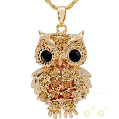 Crystal Charms Owl Necklace - WikiWii