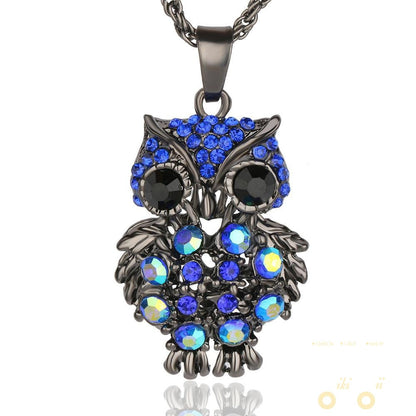 Crystal Charms Owl Necklace - WikiWii