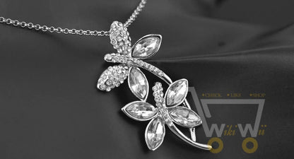 Crystal Dragonfly Necklace - WikiWii