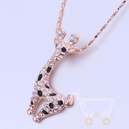 Crystal Giraffe Shaped Necklace - WikiWii