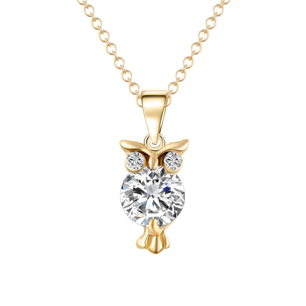 Crystal Owl Shape Necklace - WikiWii