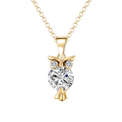 Crystal Owl Shape Necklace - WikiWii