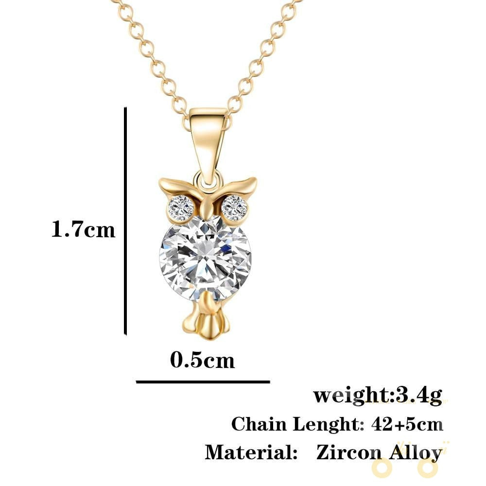 Crystal Owl Shape Necklace - WikiWii