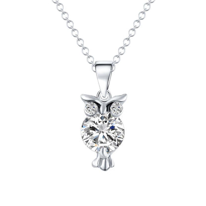 Crystal Owl Shape Necklace - WikiWii