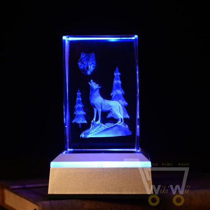 Crystal Wolf Laser Carving - WikiWii