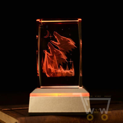 Crystal Wolf Laser Carving - WikiWii