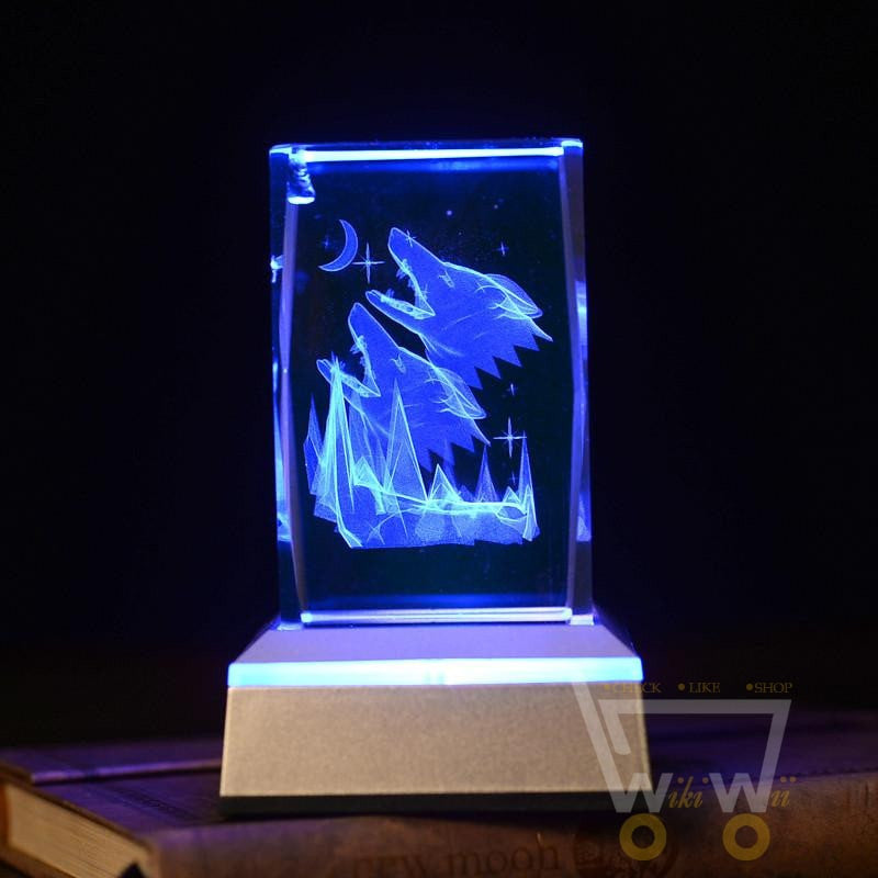 Crystal Wolf Laser Carving - WikiWii