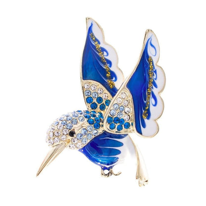 Crystals Hummingbird Brooch - WikiWii