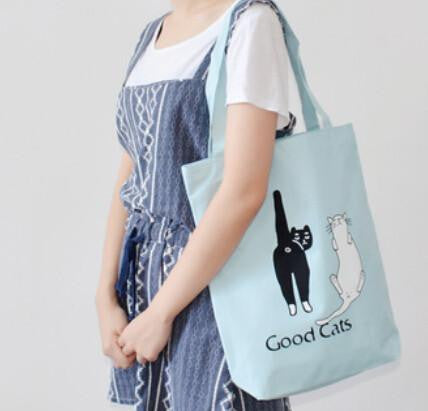 Cute cats shoulder bag,shopping bag - WikiWii