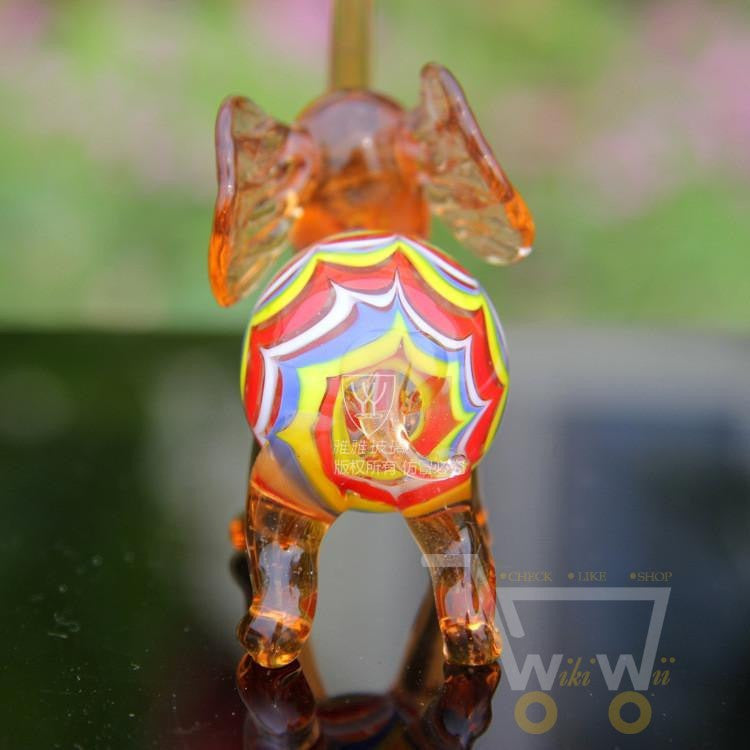 CUTE Elephant Glass Decoration - WikiWii