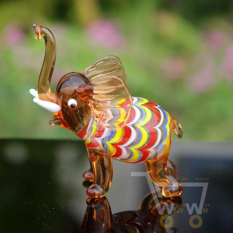 CUTE Elephant Glass Decoration - WikiWii