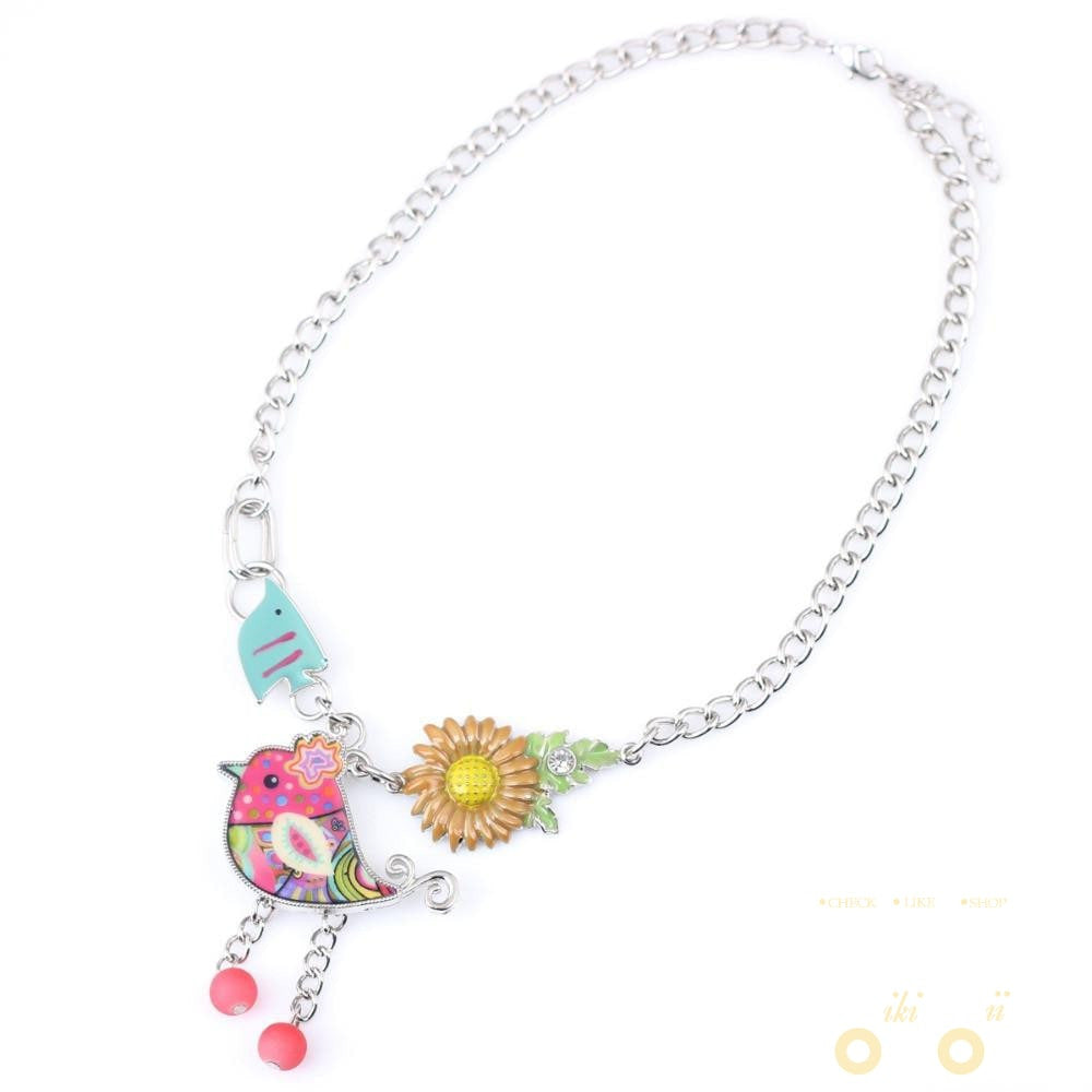 Cute Flower Chicken Necklace - WikiWii