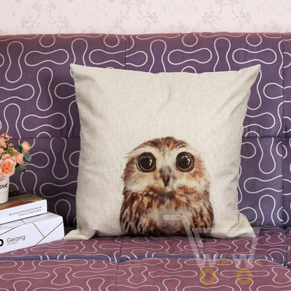 cute owl Back For Sofa Bed Decoration Pillow Case - WikiWii