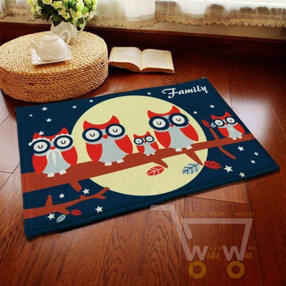 Cute Owl series Printed Pattern Carpet - WikiWii