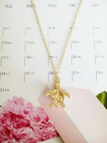 Cute star turtle design necklace - WikiWii