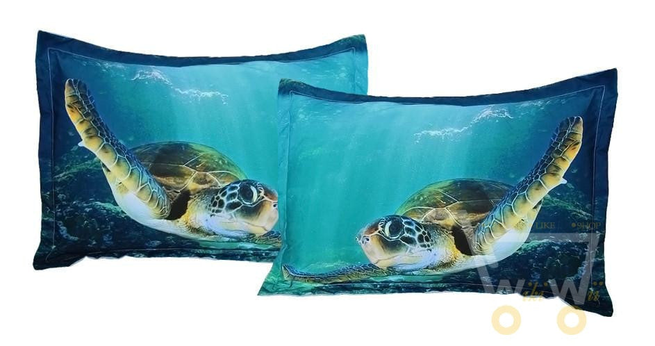 Digital Print HD Modal sheets 3D Sea Turtle cover set (Without Comforter) - WikiWii