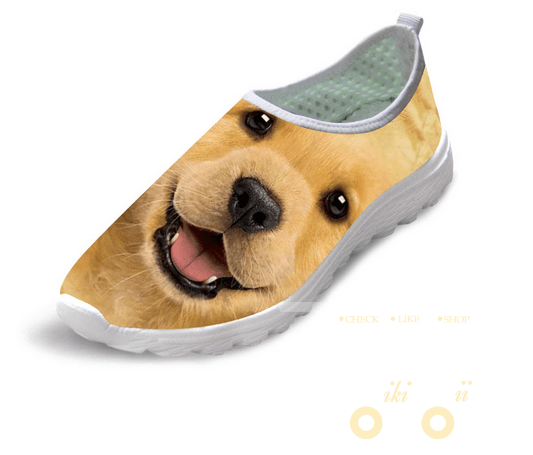 Dog Printed Men's Shoes - WikiWii