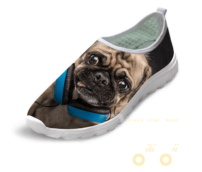 Dog Printed Men's Shoes - WikiWii