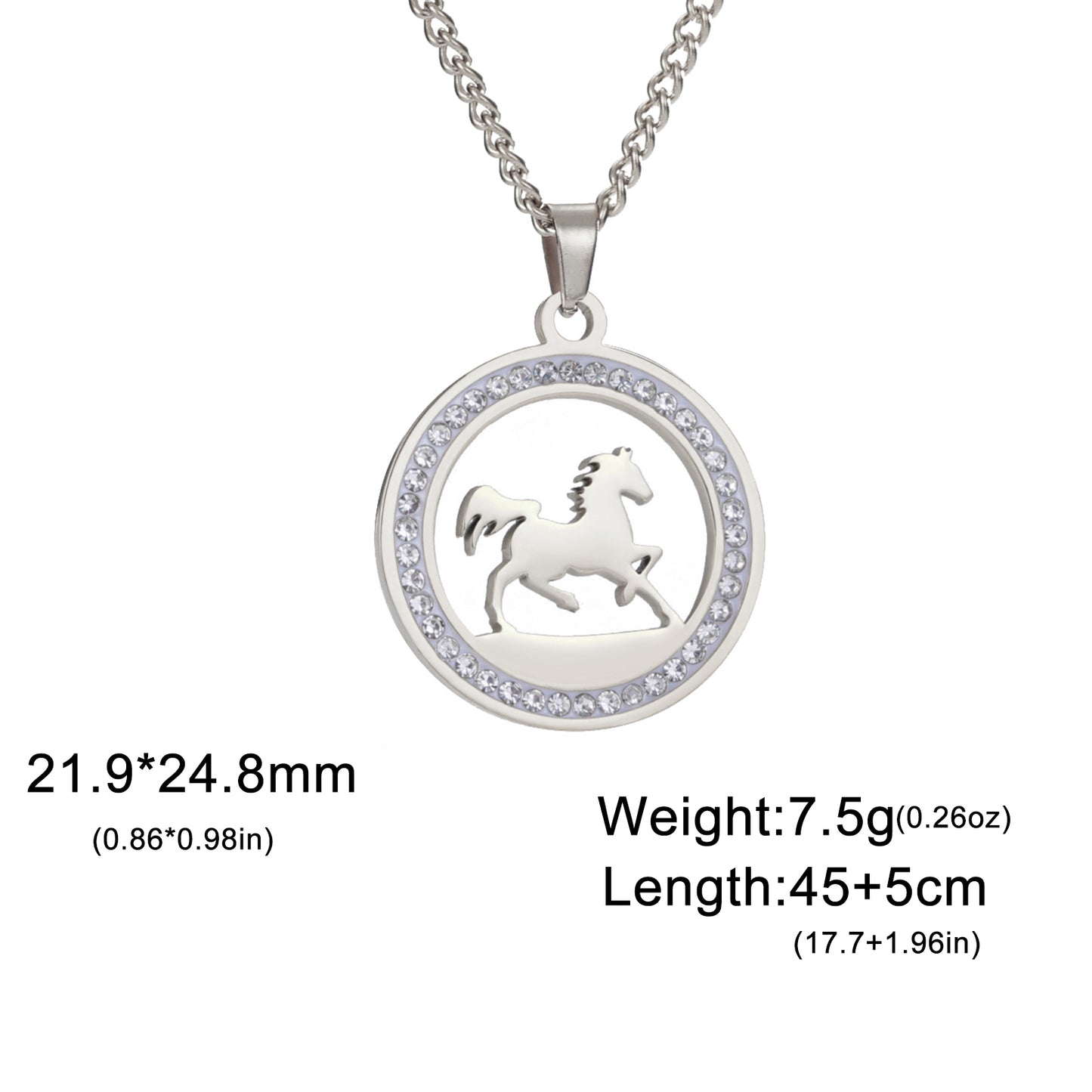 Horse Lovers Necklace + Free Earring Gift