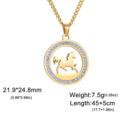 Horse Lovers Necklace + Free Earring Gift