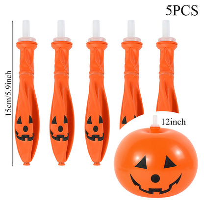 5Pcs Pumpkin Halloween Balloons