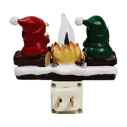 Christmas Gnomes flickering night light