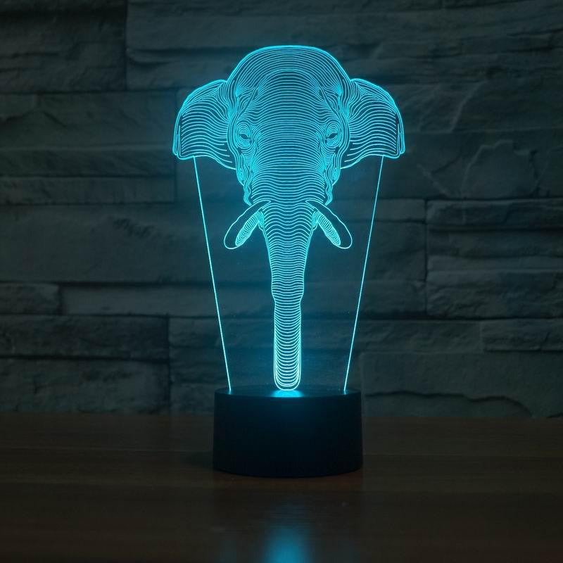 Amazing Elephant led Table Lamp Night Light-7 colors in one item - WikiWii