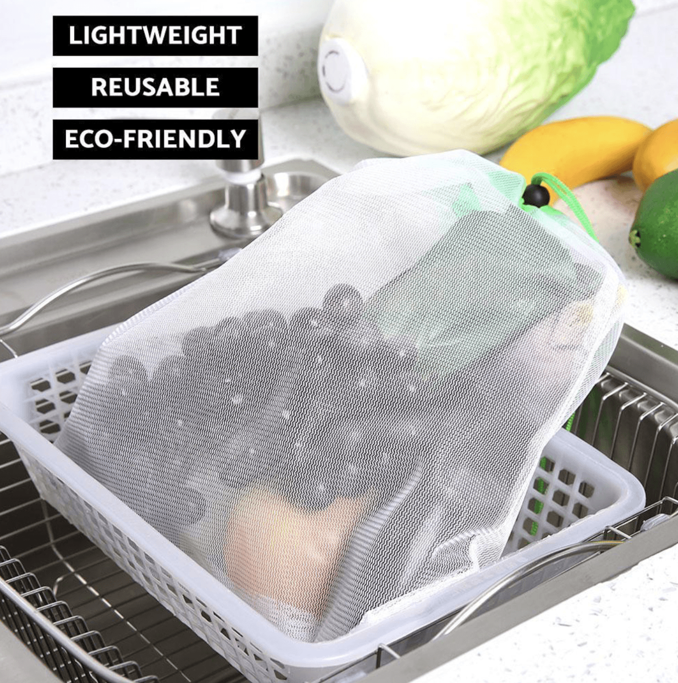 Reusable Mesh Produce Bags (12pcs) - WikiWii