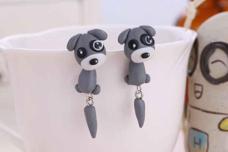 Earring Handmade Clay Dog Earrings - WikiWii