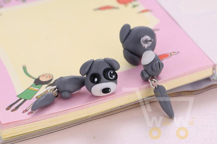 Earring Handmade Clay Dog Earrings - WikiWii