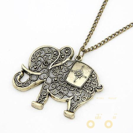 Elephant Metal Necklace - WikiWii