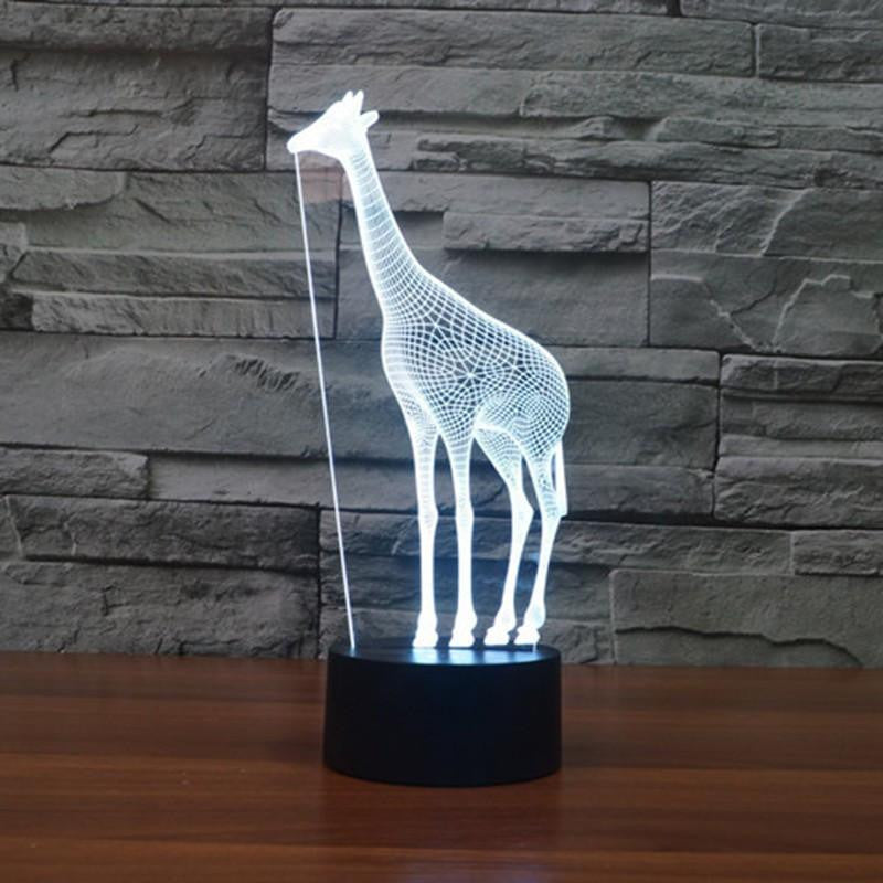 fantastic design Giraffe Night Light Table Lamp - 7 Rainbow colors inside it - WikiWii