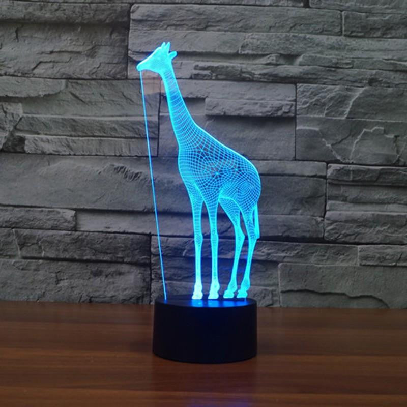 fantastic design Giraffe Night Light Table Lamp - 7 Rainbow colors inside it - WikiWii