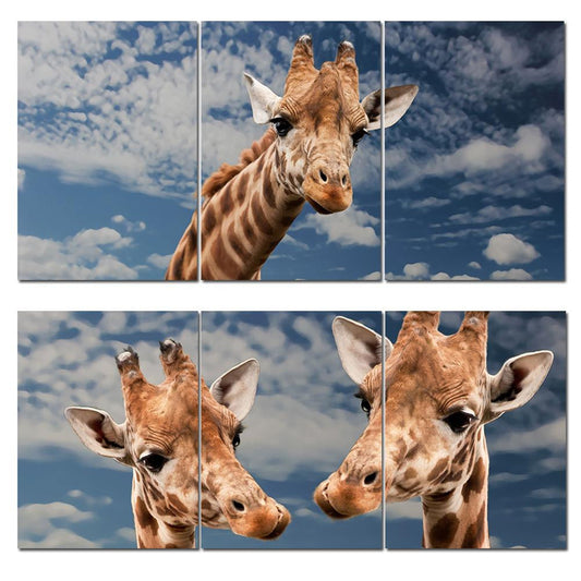 Giraffe Wall Art Canvas 3 Pcs (Without Frame) - WikiWii