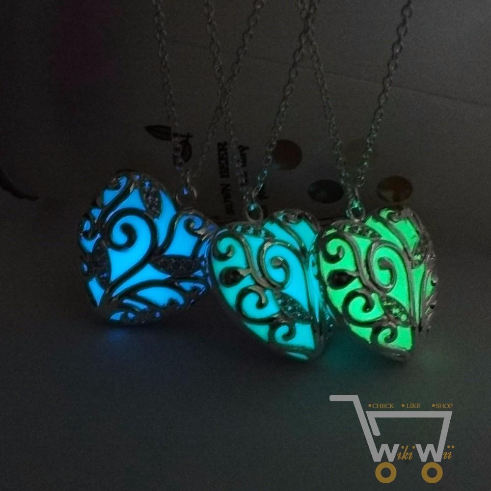 Glow In the Dark Heart Necklace - WikiWii