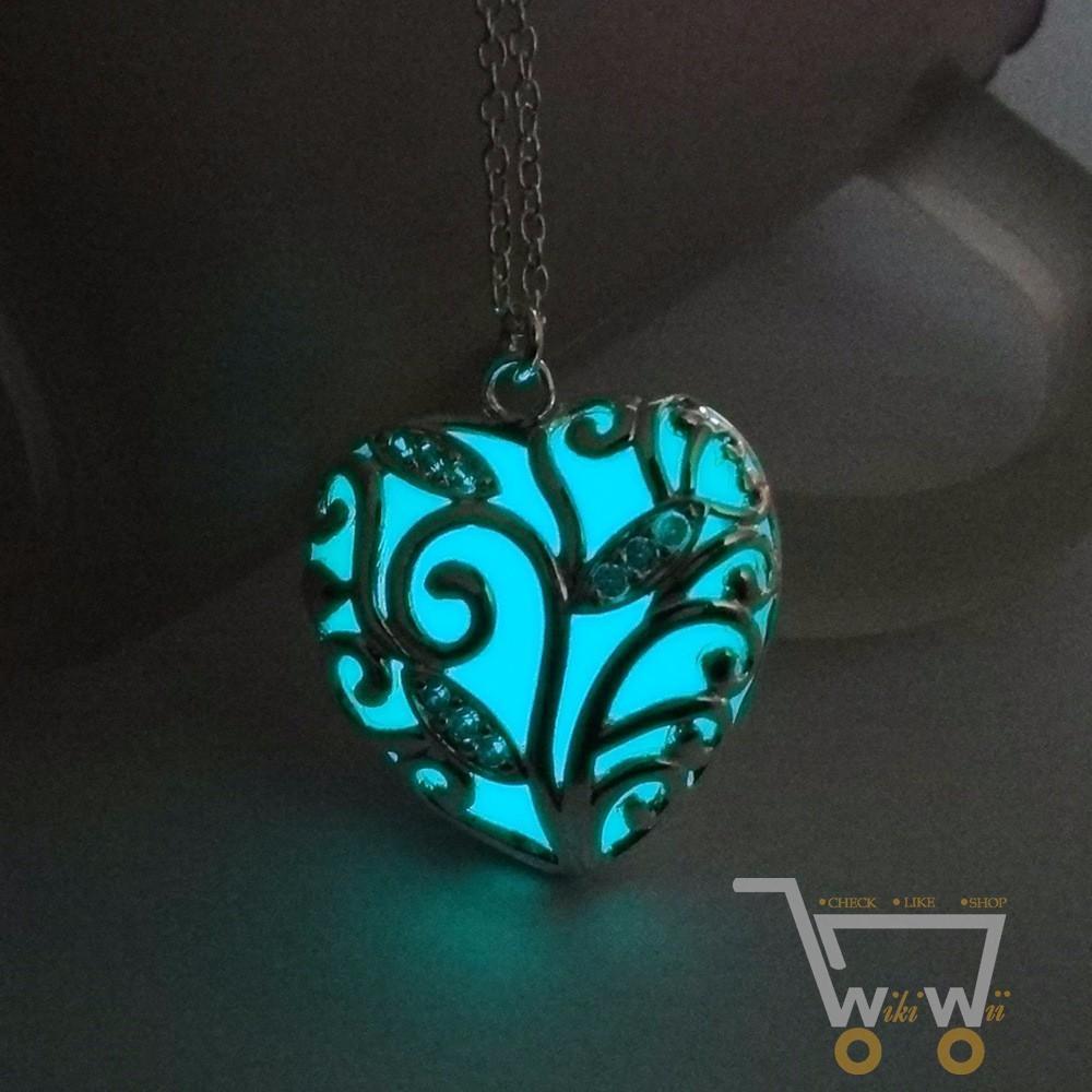 Glow In the Dark Heart Necklace - WikiWii